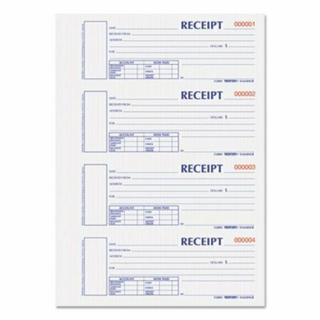 REDIFORM OFFICE PRODUCT Rediform, Hardcover Numbered Money Receipt Book, 6 7/8 X 2 3/4, Two-Part, 300 Forms S1654NCR